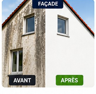 Façade avant après