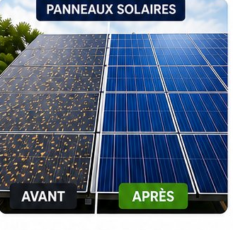 Panneaux solaires avant après